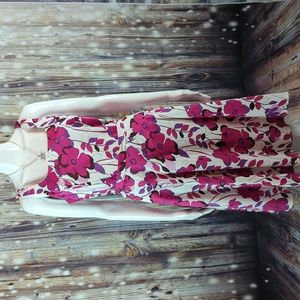 Beautiful Breaking Loose sz 8 Sleeveless Cotton Floral  A-Line Dress
